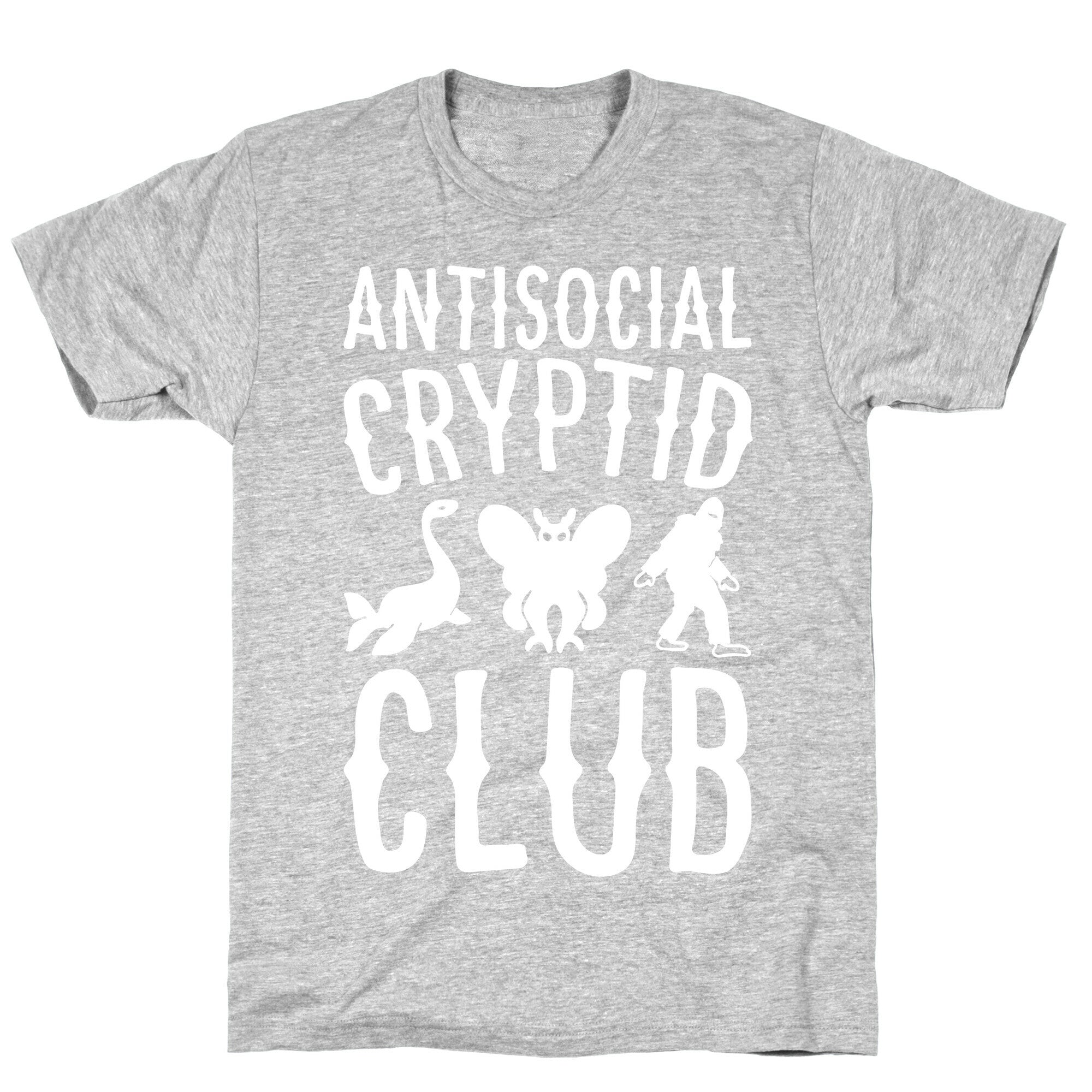 Antisocial Cryptid Club White Print T-Shirt