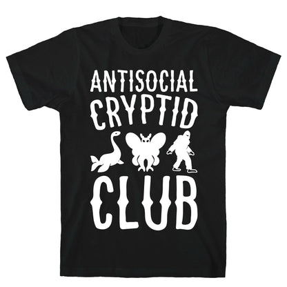 Antisocial Cryptid Club White Print T-Shirt