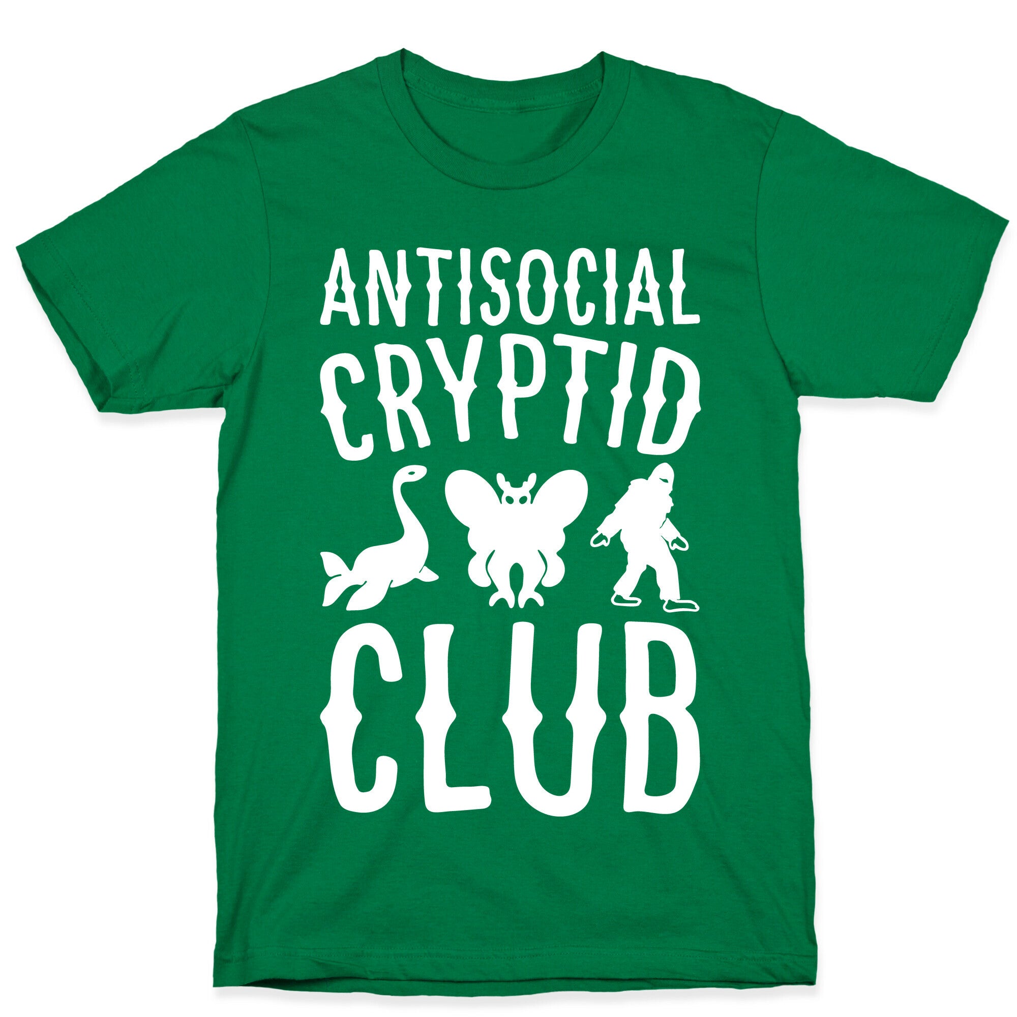 Antisocial Cryptid Club White Print T-Shirt