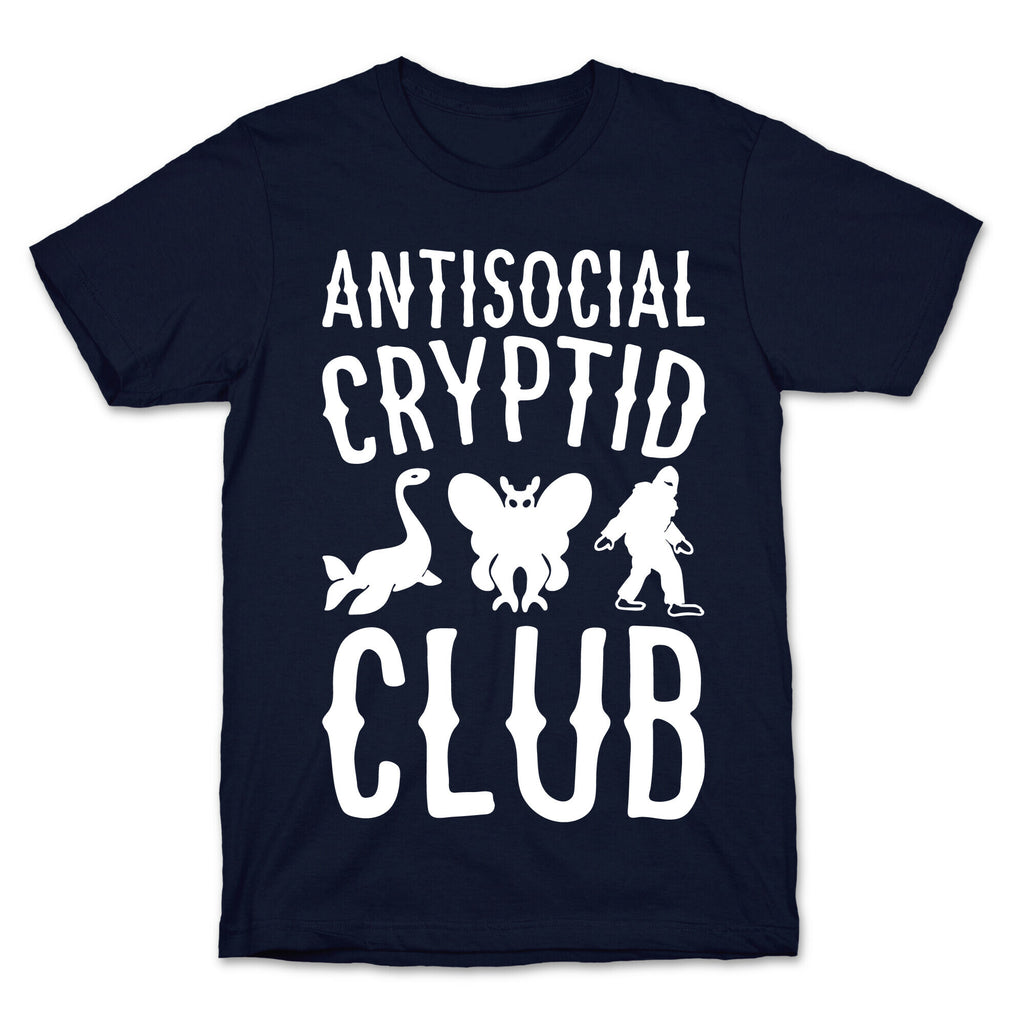 Antisocial Cryptid Club White Print T-Shirt