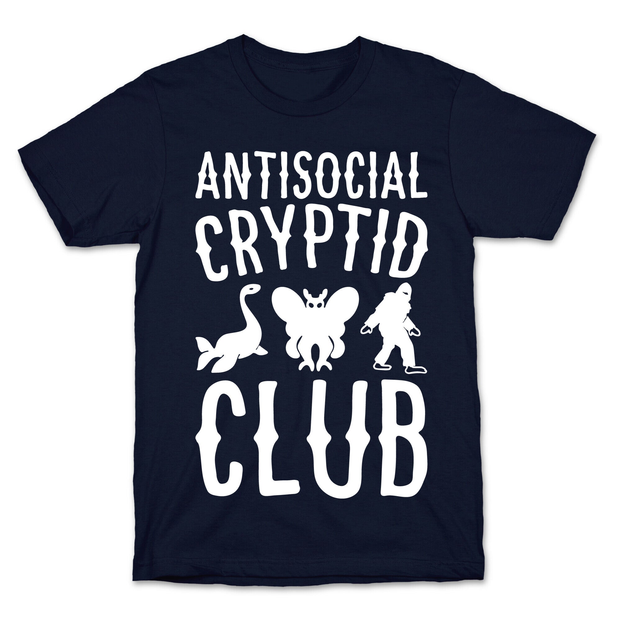Antisocial Cryptid Club White Print T-Shirt