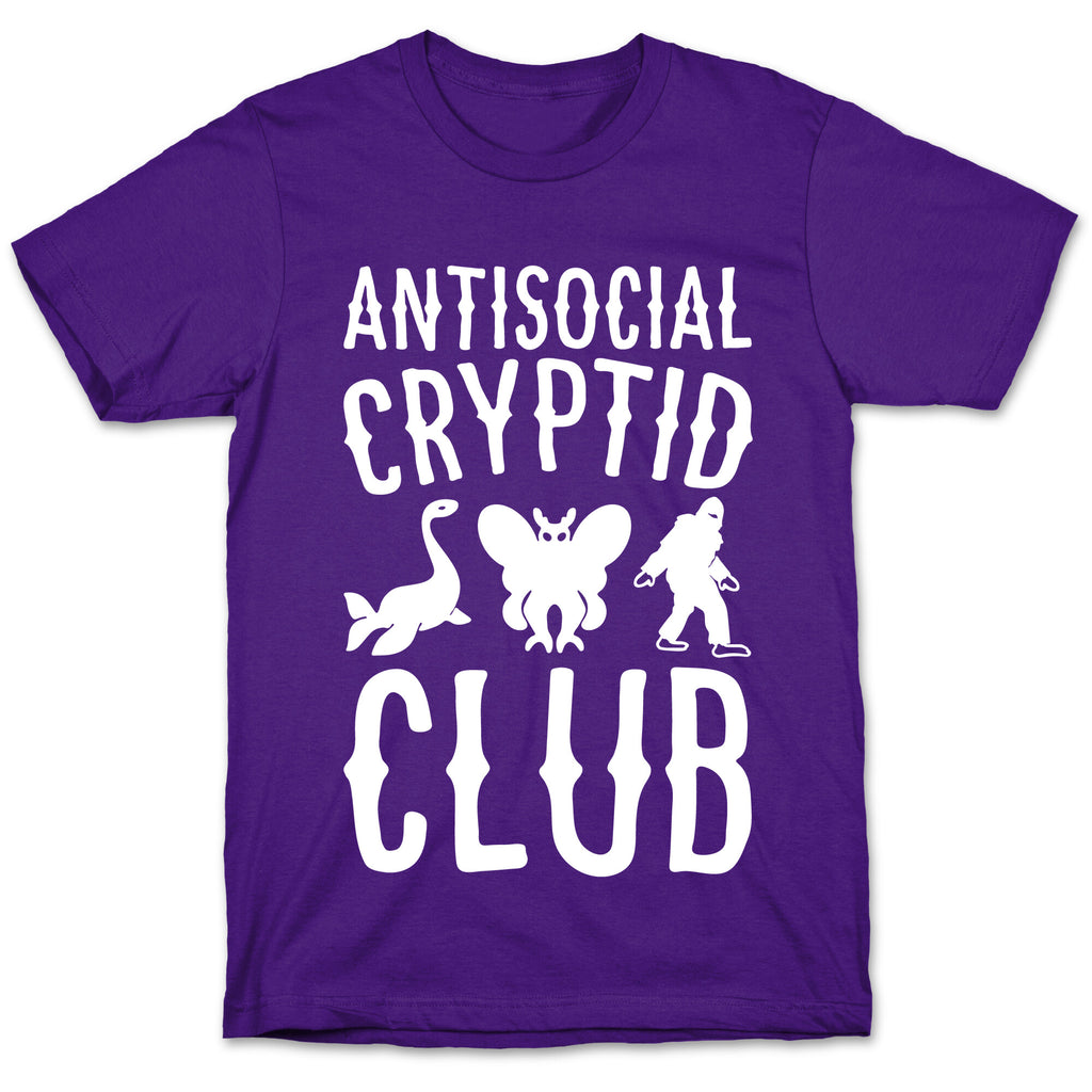 Antisocial Cryptid Club White Print T-Shirt