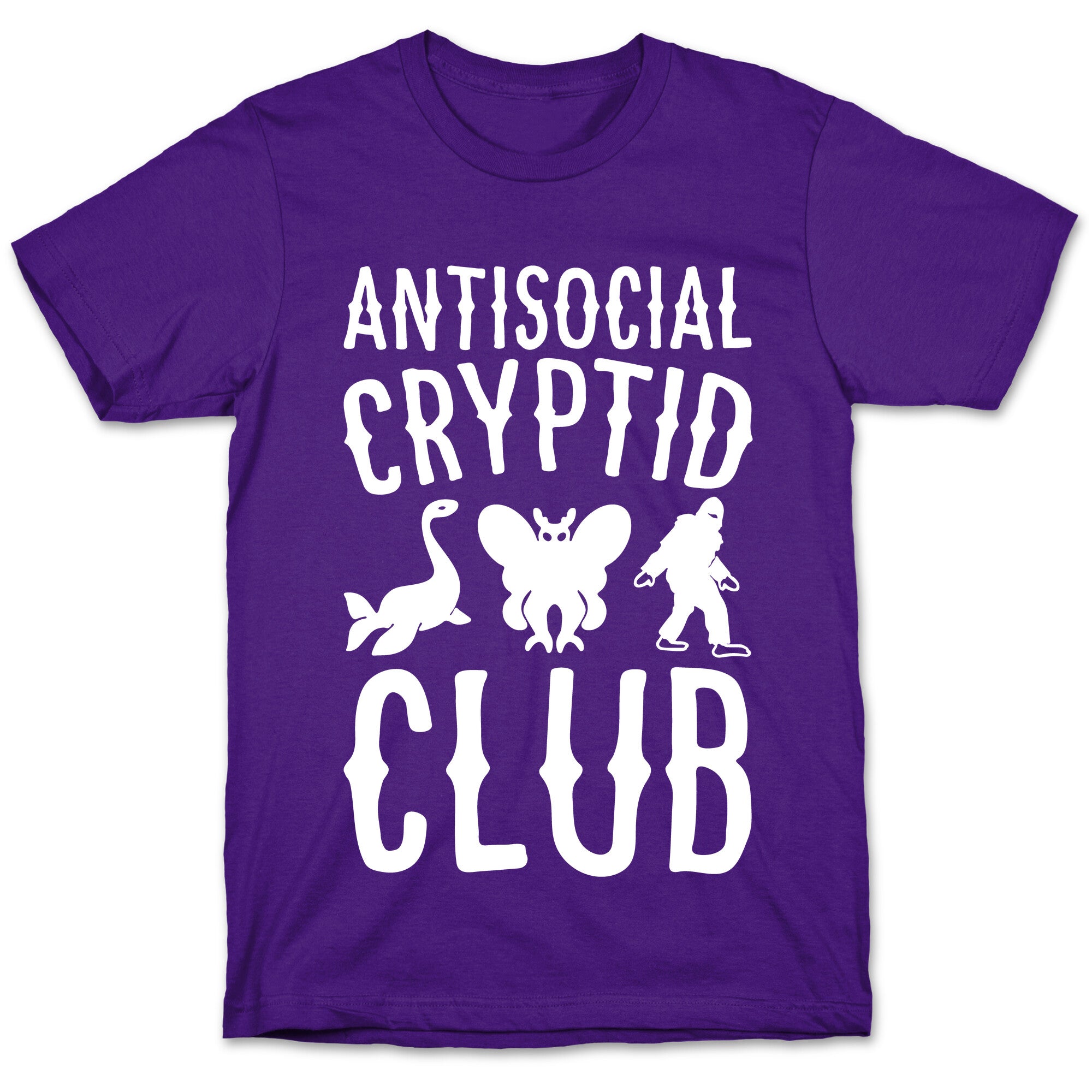 Antisocial Cryptid Club White Print T-Shirt