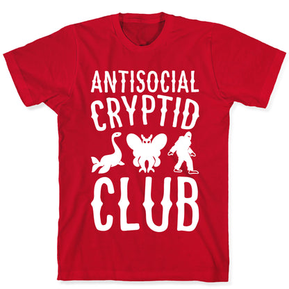 Antisocial Cryptid Club White Print T-Shirt