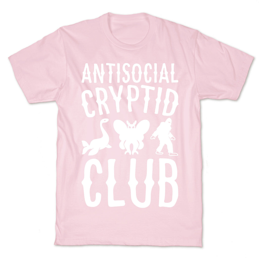Antisocial Cryptid Club White Print T-Shirt