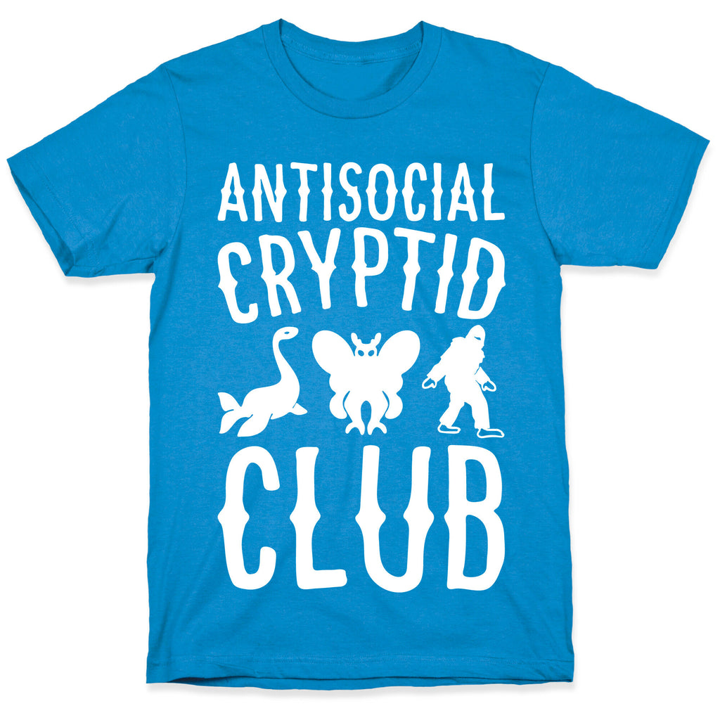 Antisocial Cryptid Club White Print T-Shirt