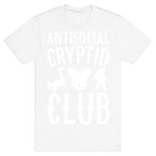 Antisocial Cryptid Club White Print T-Shirt