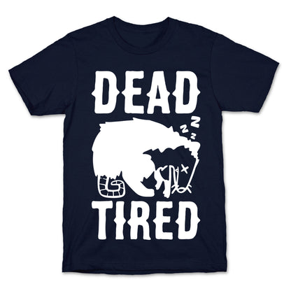 Dead Tired Possum Parody White Print T-Shirt