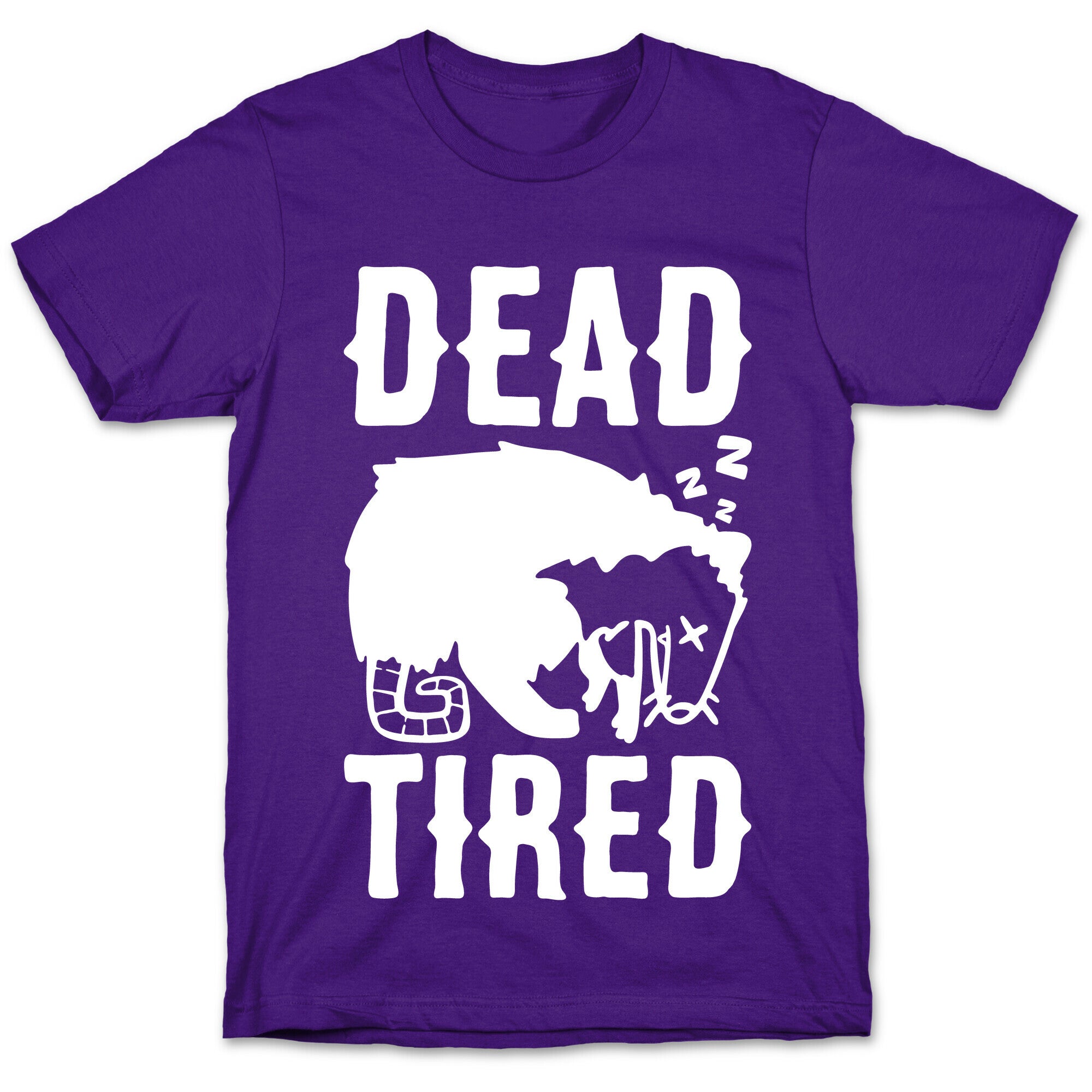 Dead Tired Possum Parody White Print T-Shirt