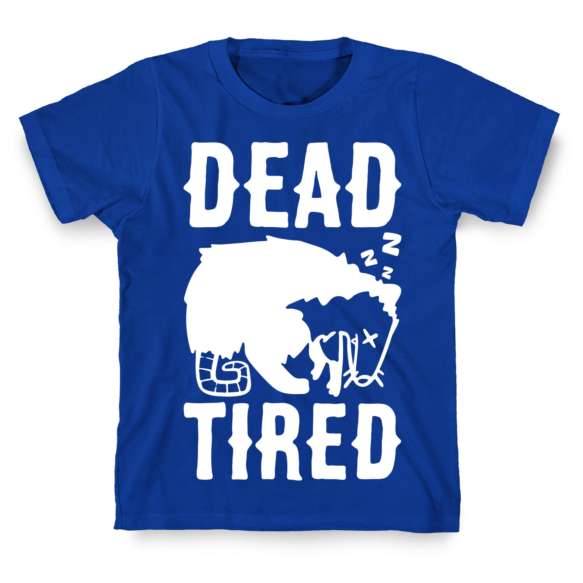 Dead Tired Possum Parody White Print T-Shirt