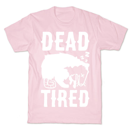 Dead Tired Possum Parody White Print T-Shirt