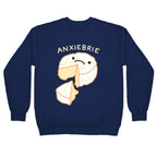 Anxie-brie Anxious Cheese Crewneck Sweatshirt