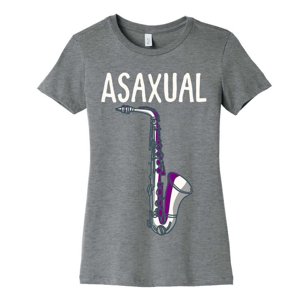 Asaxual White Print Women's Cotton Tee