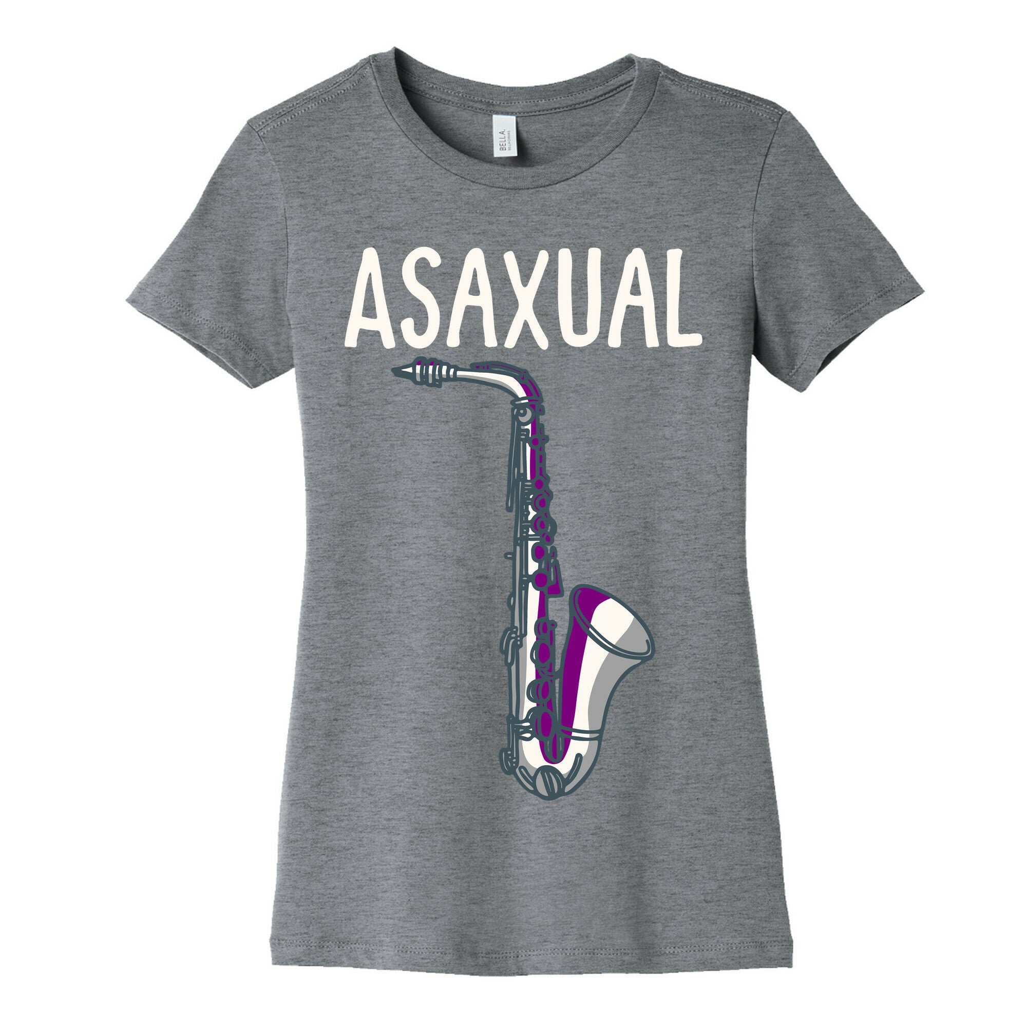 Asaxual White Print Women's Cotton Tee