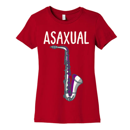 Asaxual White Print Women's Cotton Tee