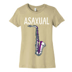 Asaxual White Print Women's Cotton Tee
