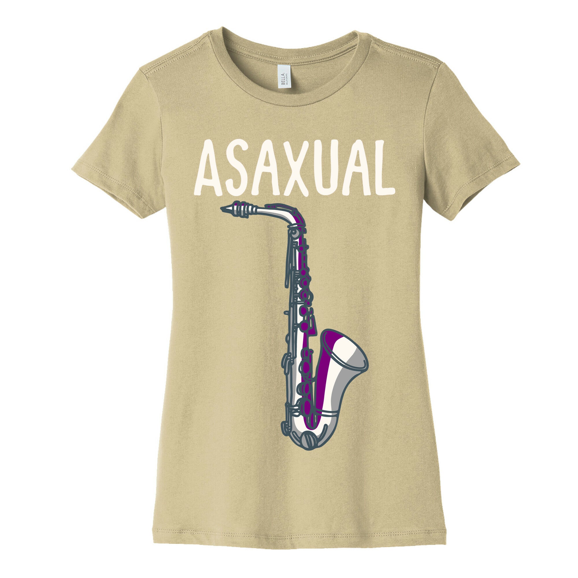 Asaxual White Print Women's Cotton Tee