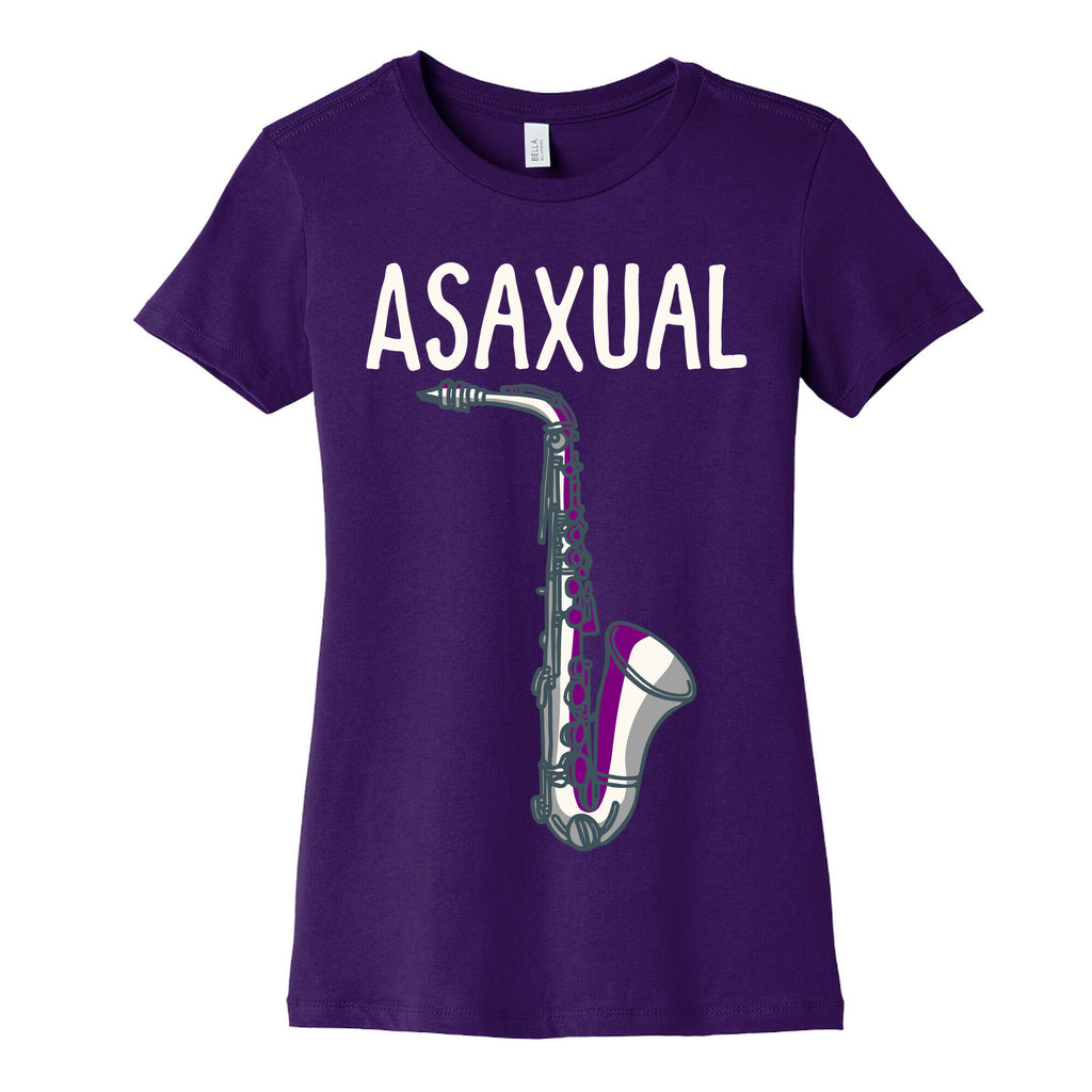 Asaxual White Print Women's Cotton Tee
