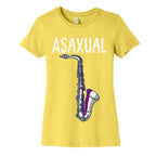 Asaxual White Print Women's Cotton Tee