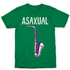 Asaxual White Print T-Shirt