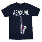 Asaxual White Print T-Shirt