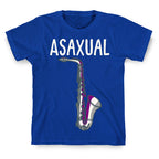 Asaxual White Print T-Shirt