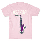 Asaxual White Print T-Shirt