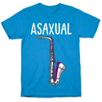 Asaxual White Print T-Shirt