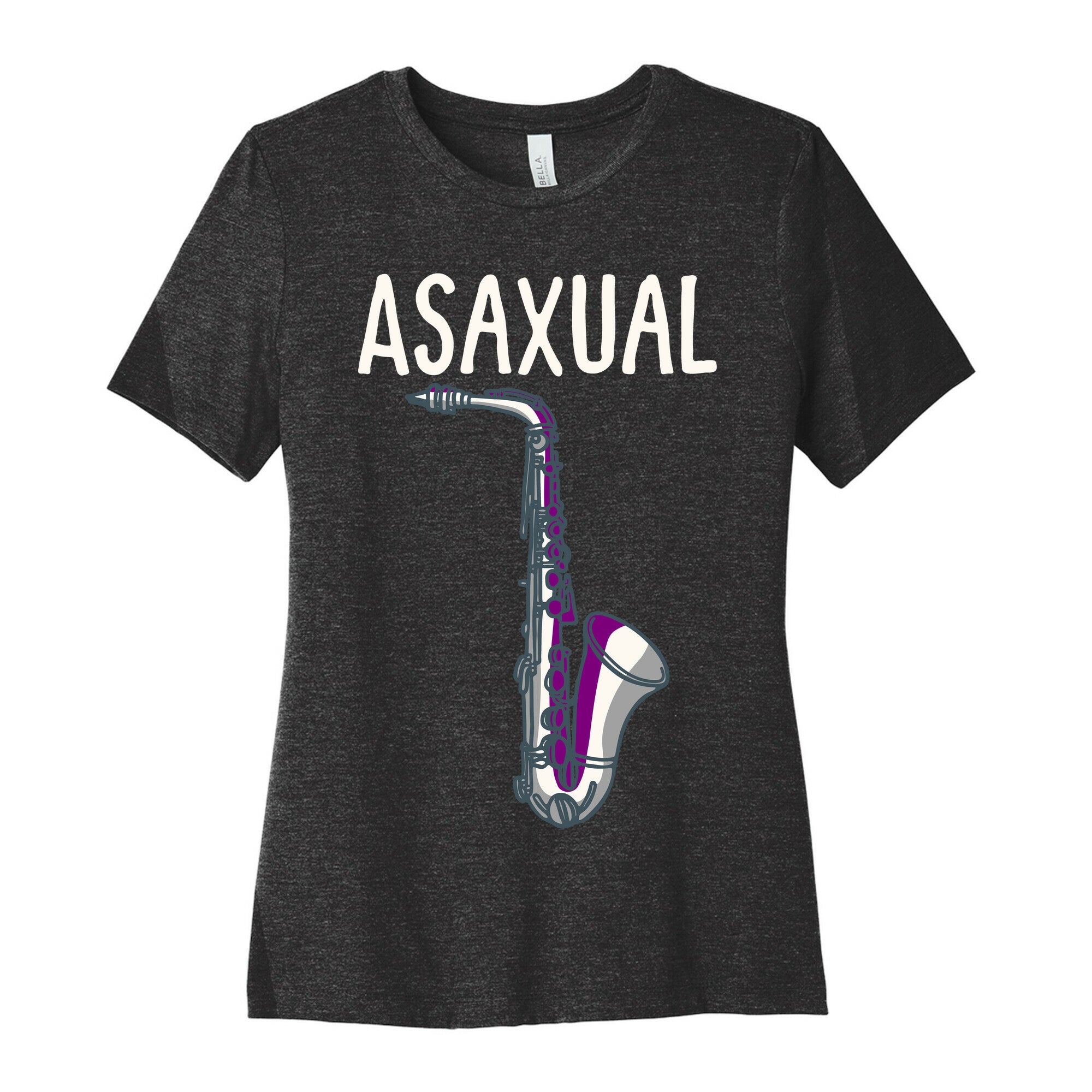 Asaxual White Print Women's Cotton Tee