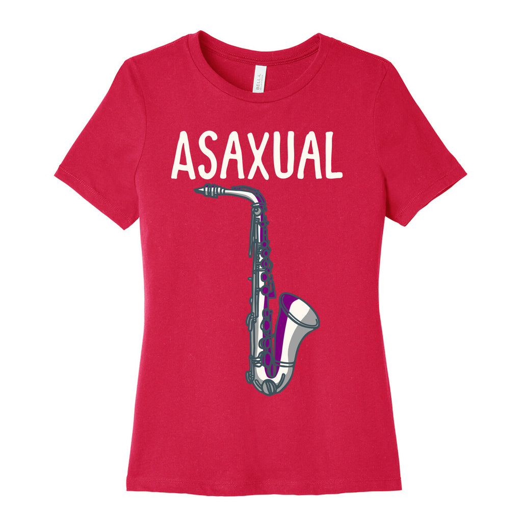 Asaxual White Print Women's Cotton Tee
