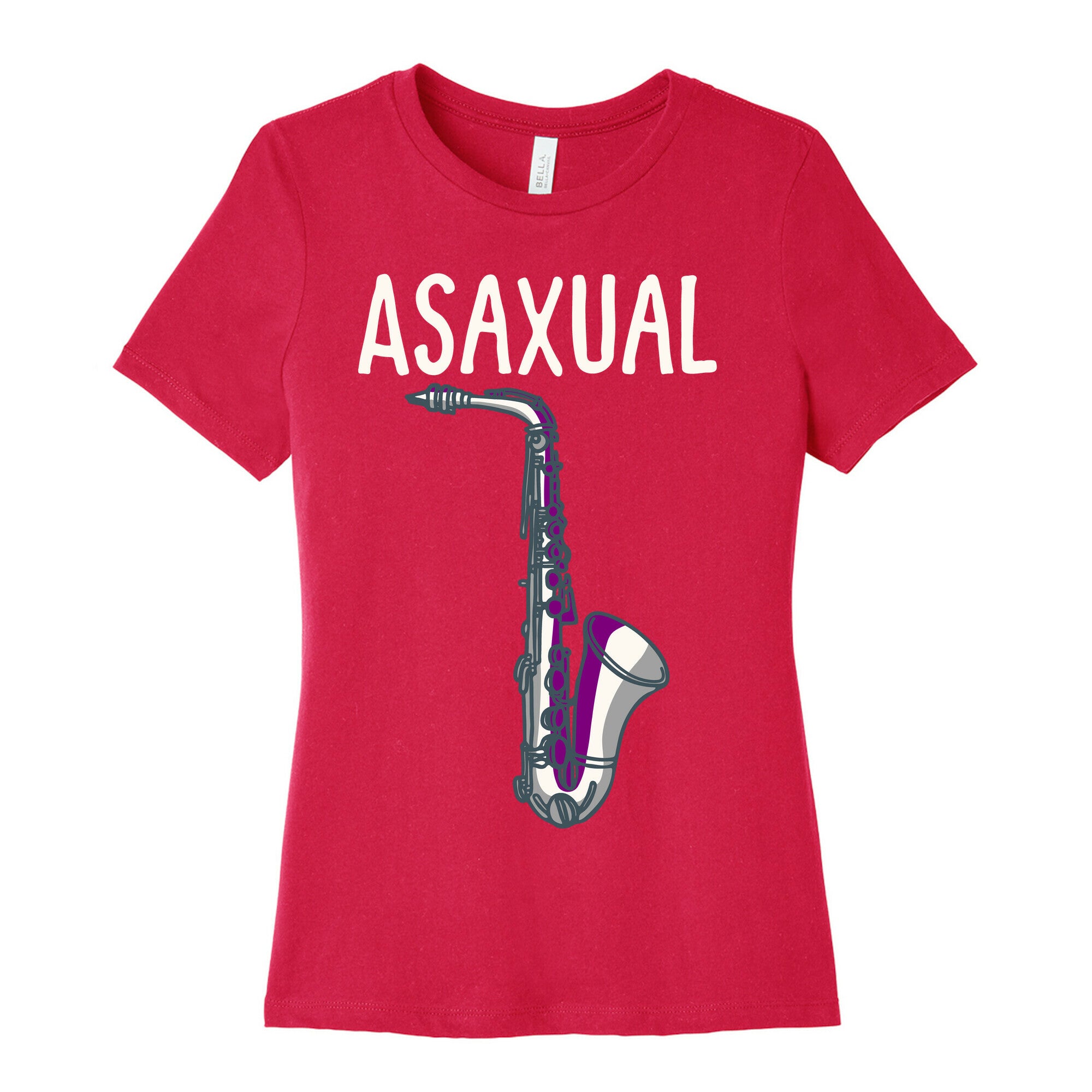 Asaxual White Print Women's Cotton Tee