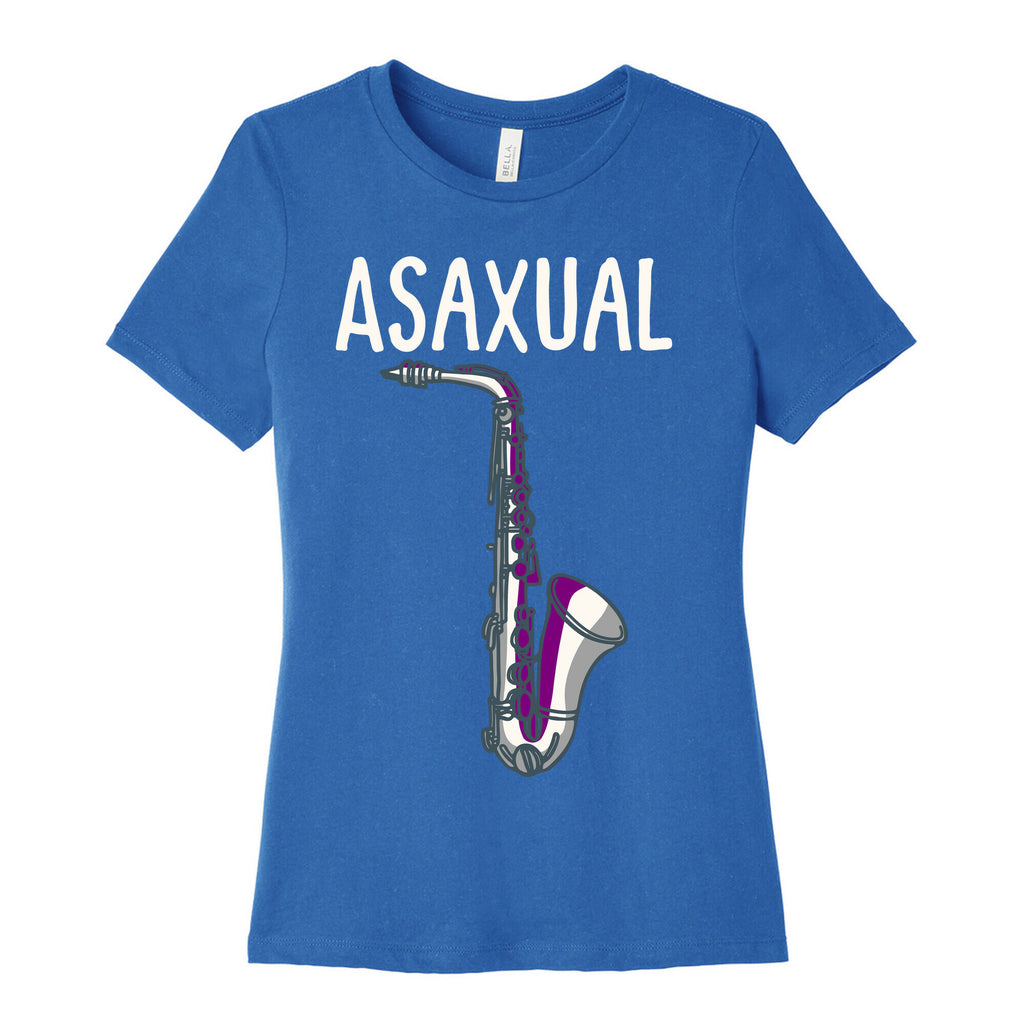 Asaxual White Print Women's Cotton Tee
