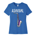 Asaxual White Print Women's Cotton Tee