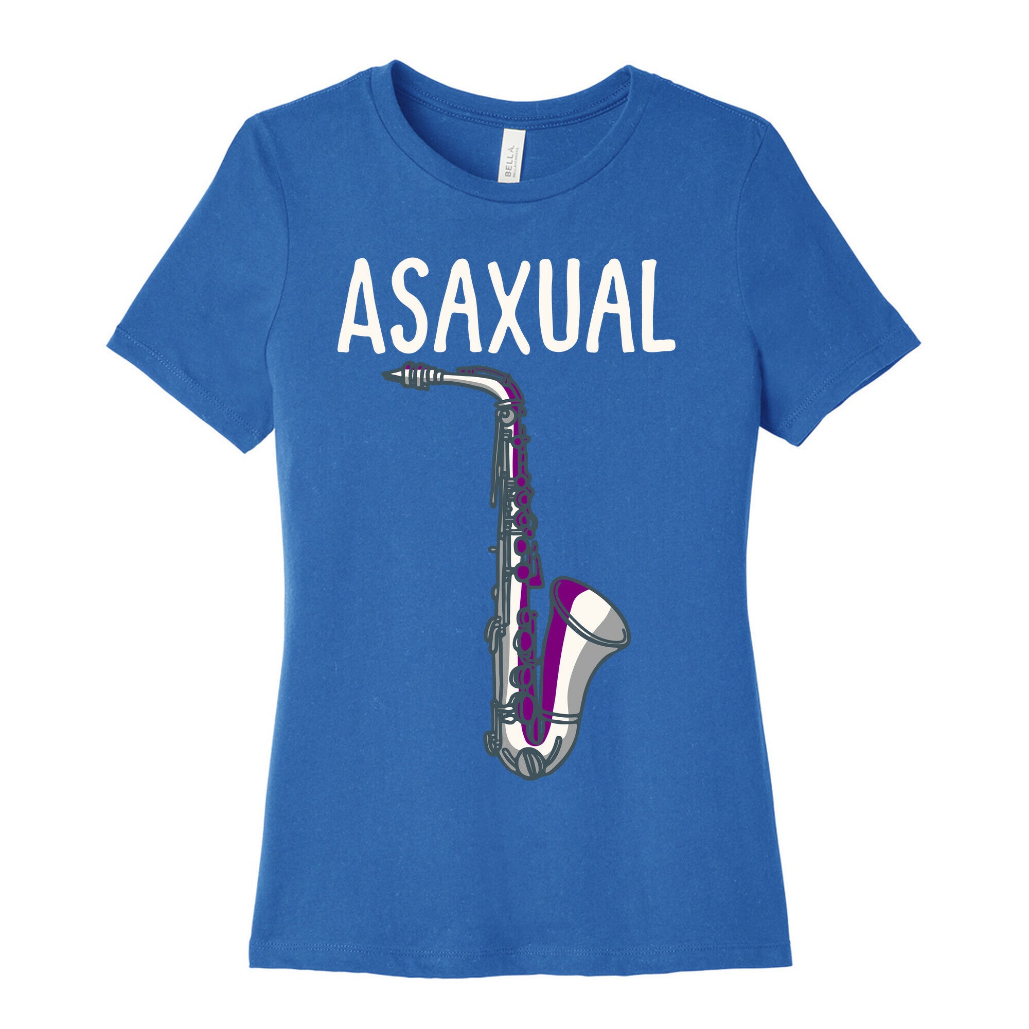 Asaxual White Print Women's Cotton Tee