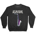 Asaxual White Print Crewneck Sweatshirt