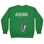 Asaxual White Print Crewneck Sweatshirt