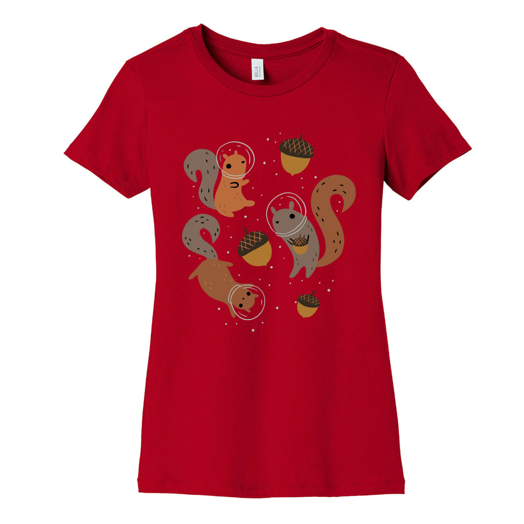Squirrels In Space Women's Cotton Tee