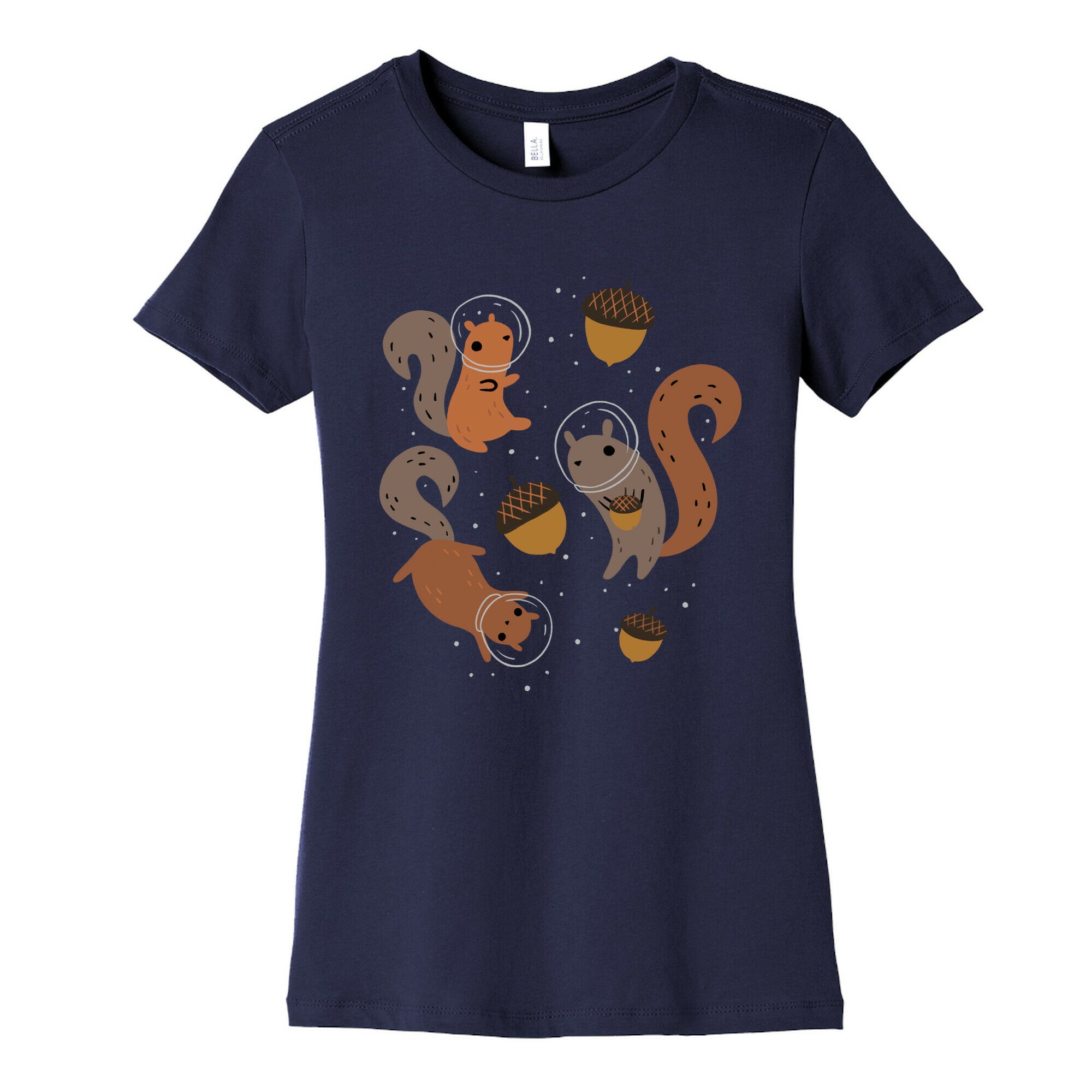 Squirrels In Space Women's Cotton Tee