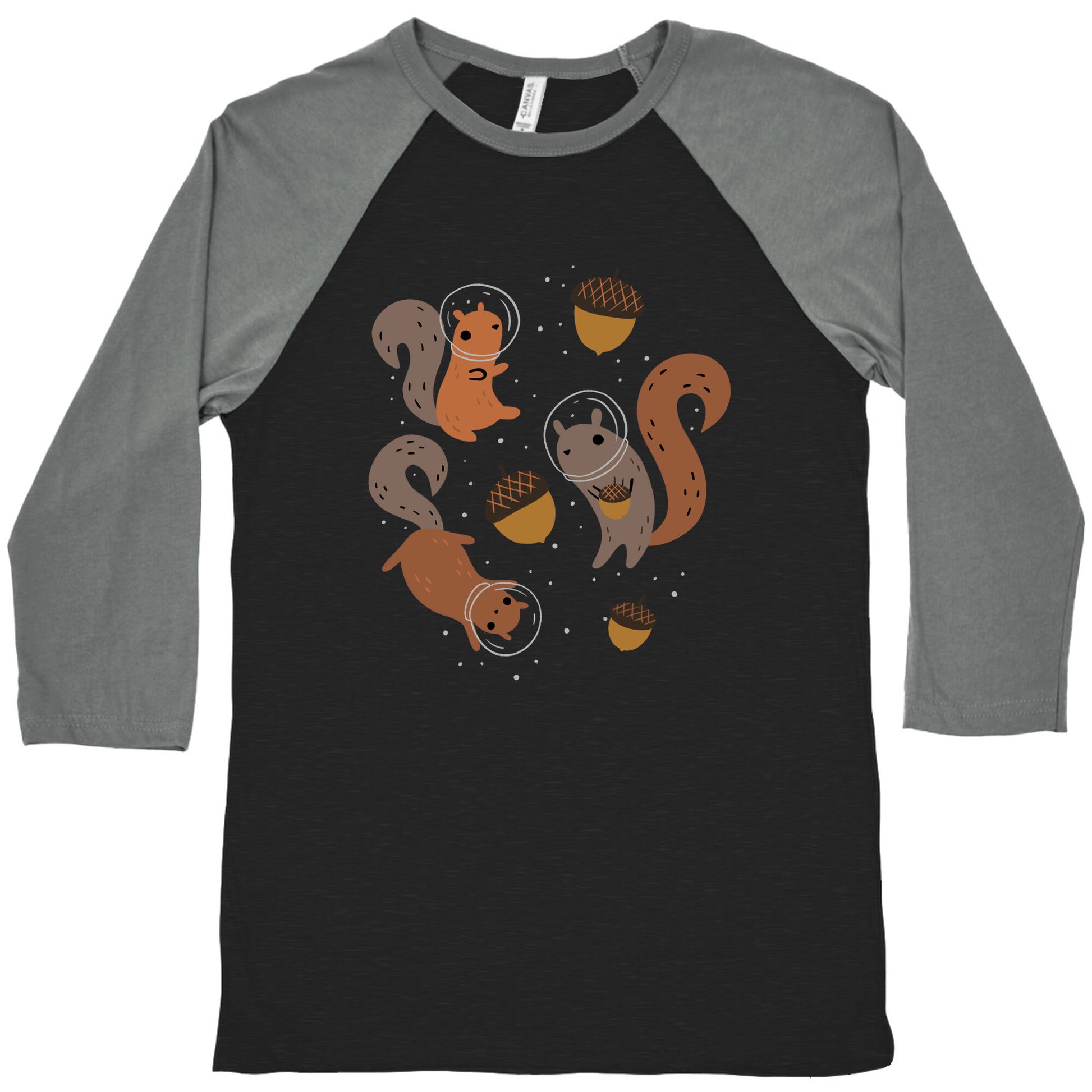 Squirrels In Space Baseball Tee