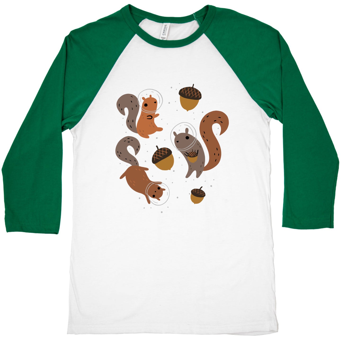 Squirrels In Space Baseball Tee