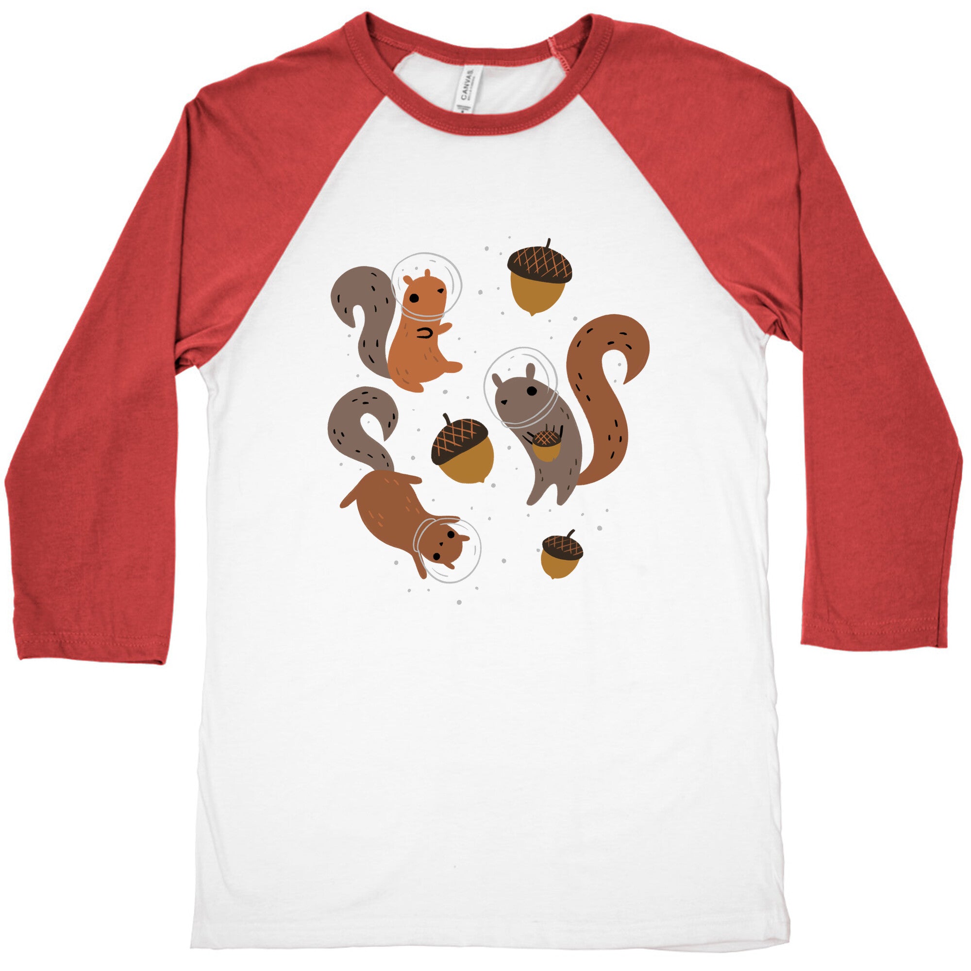 Squirrels In Space Baseball Tee