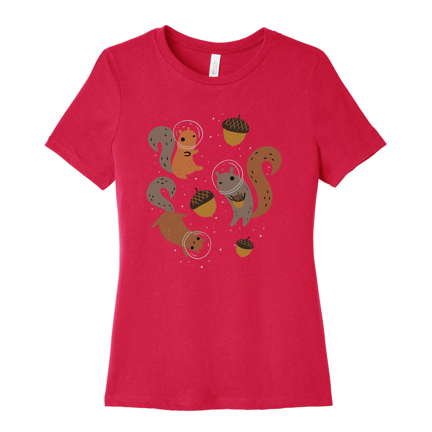 Squirrels In Space Women's Cotton Tee