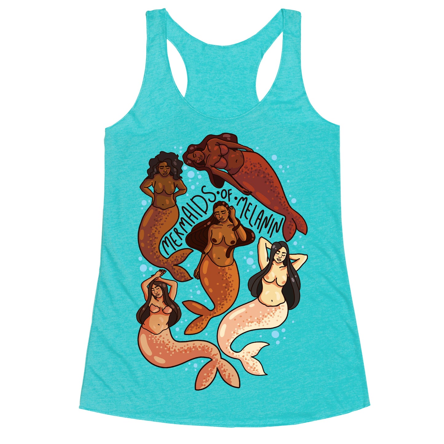 Mermaids of Melanin Racerback Tank