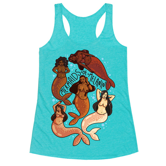 Mermaids of Melanin Racerback Tank