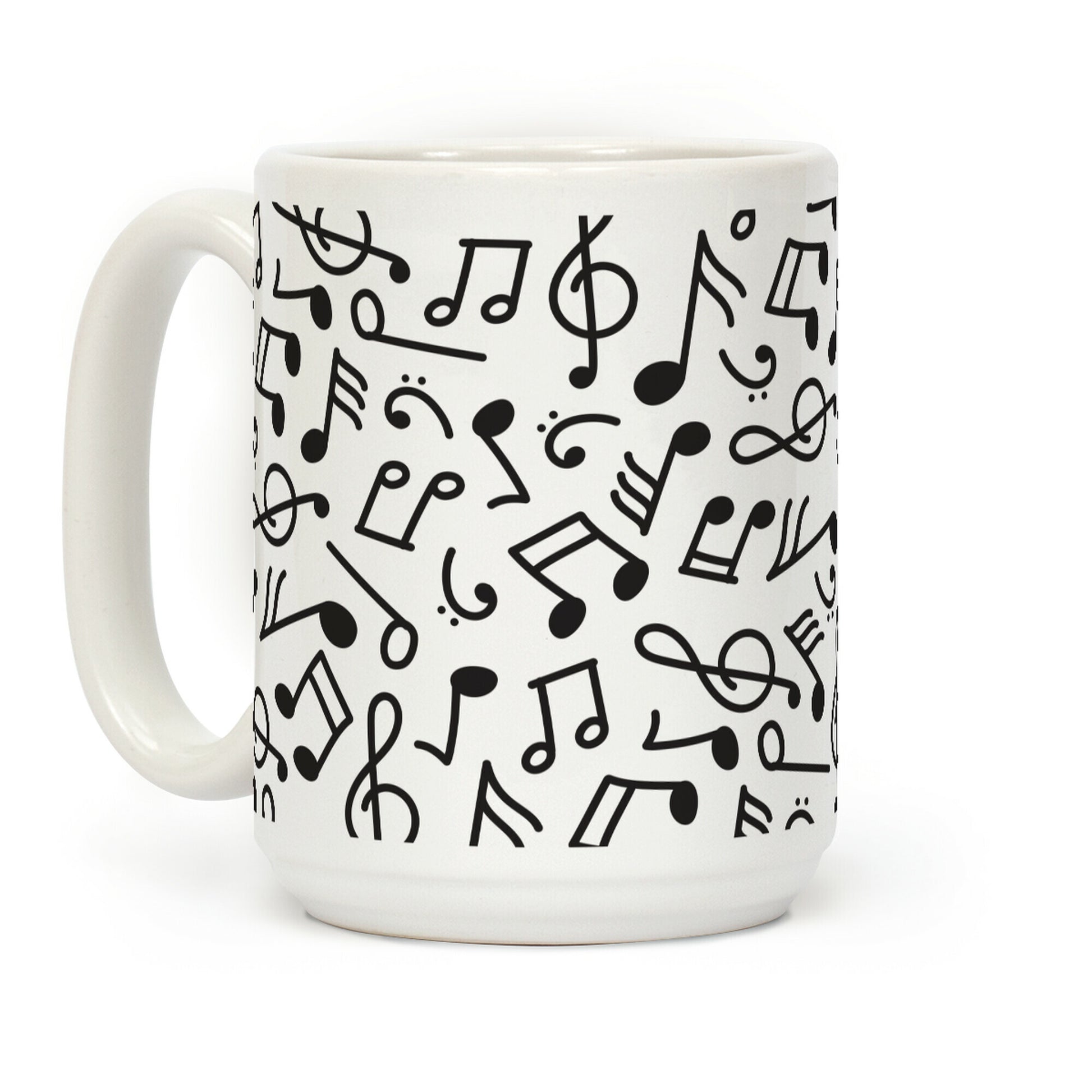 Musical Note Pattern Coffee Mug