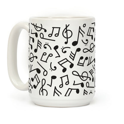 Musical Note Pattern Coffee Mug