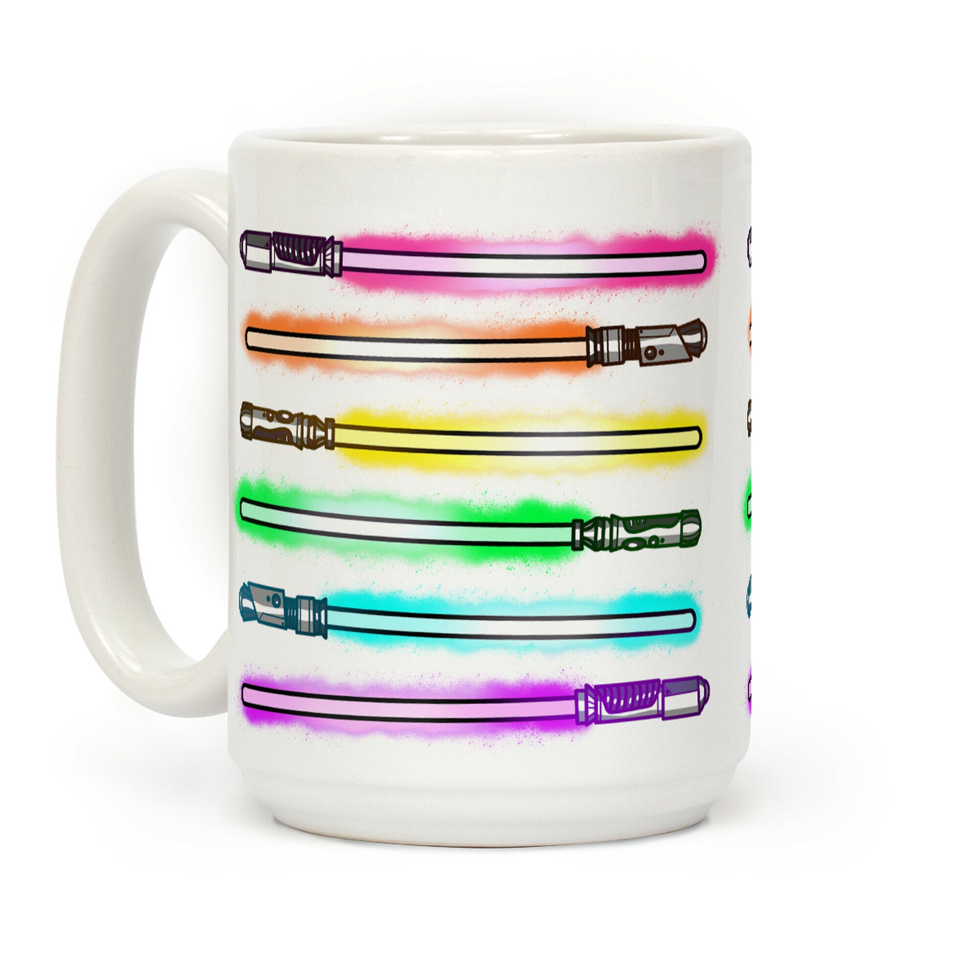 Rainbow Lightsabers Coffee Mug