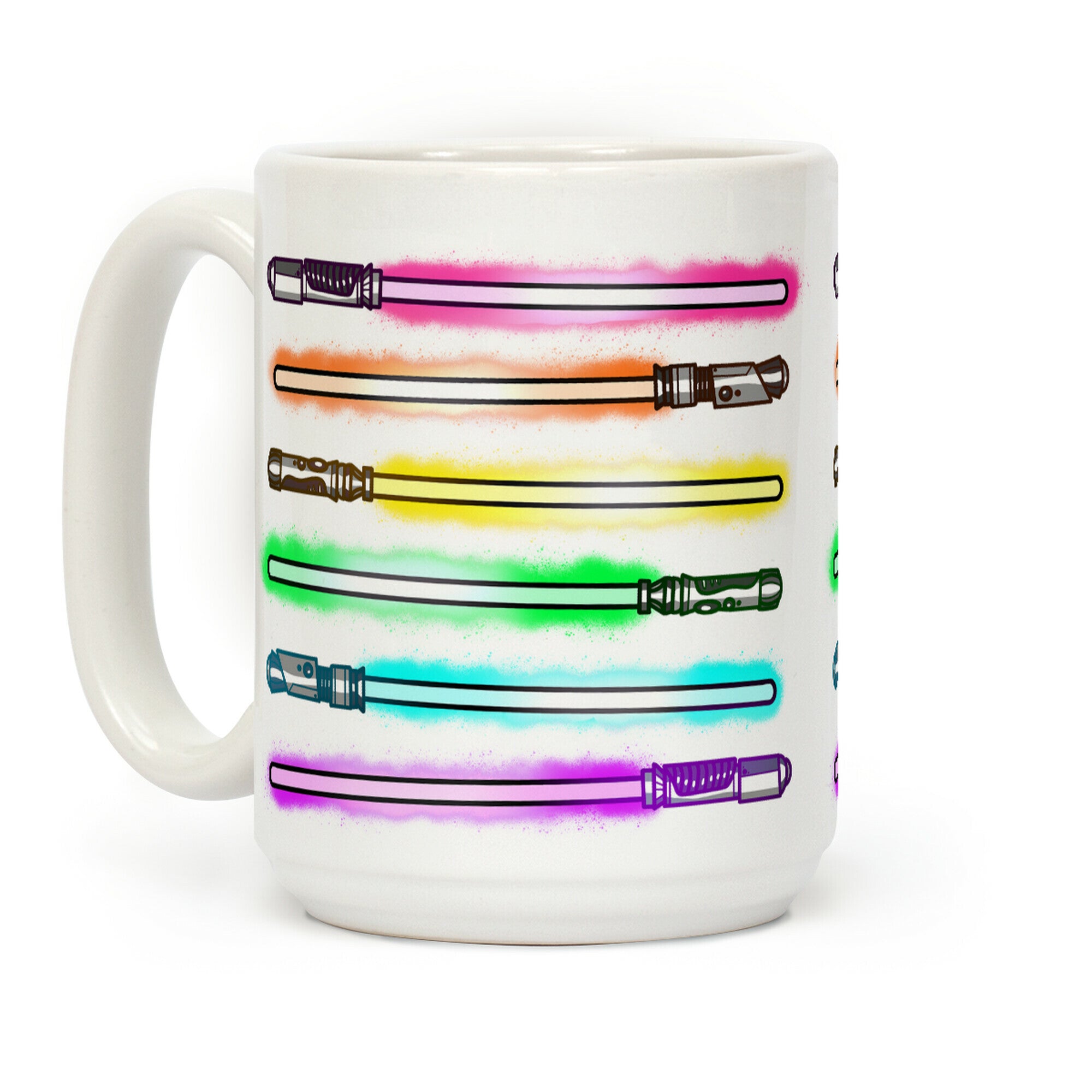 Rainbow Lightsabers Coffee Mug
