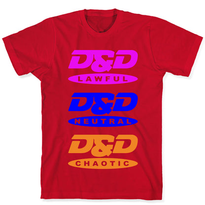 Dungeons and Dragons DVD Logo Parody White Print T-Shirt