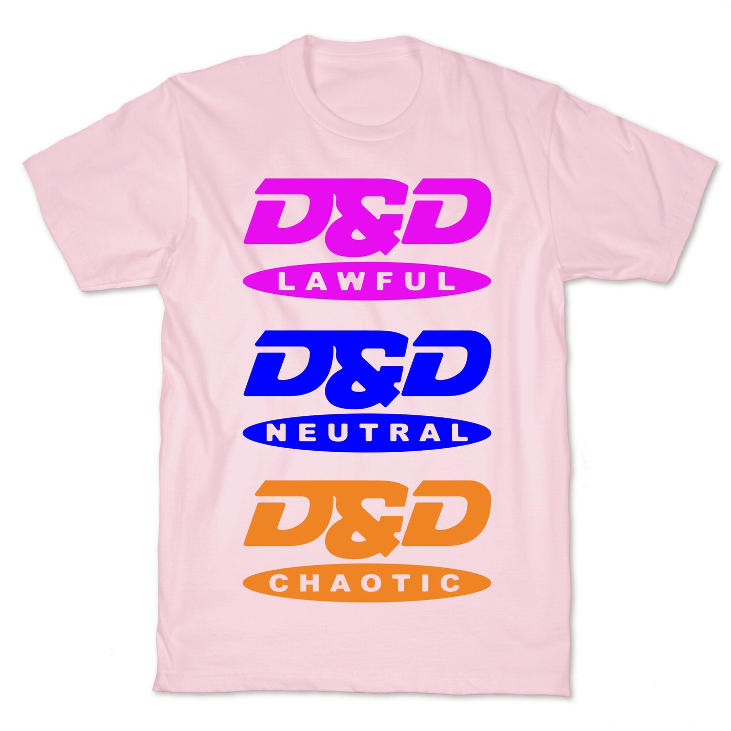 Dungeons and Dragons DVD Logo Parody White Print T-Shirt